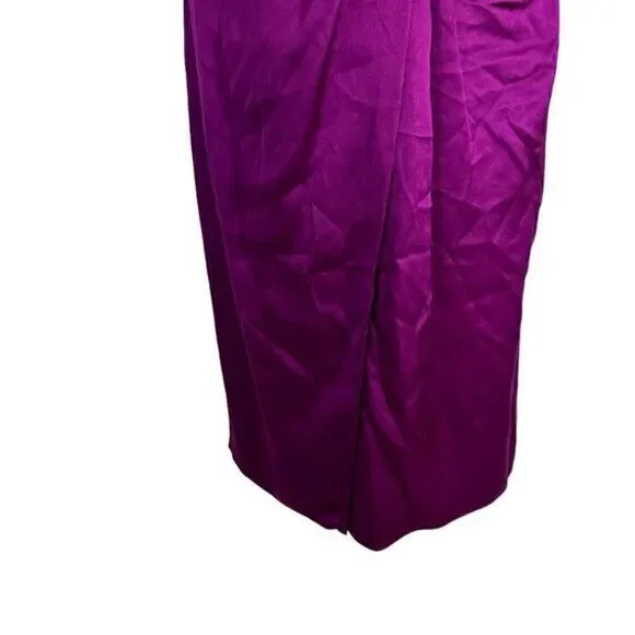 Temperley London 100% Silk Midi Sheath Dress‎ Purple 6 Formal Classic Designer - Picture 5 of 10